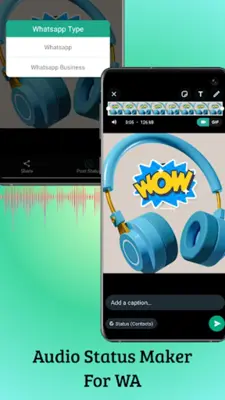 Audio status maker android App screenshot 2
